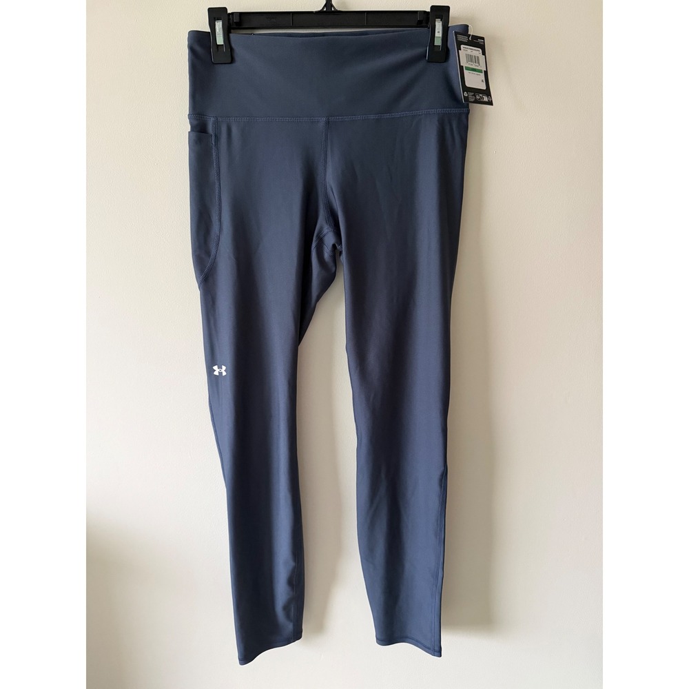 Under Armour Tech HiRise Leggings Navy Blue Compression Pants 1365336 Large NWT